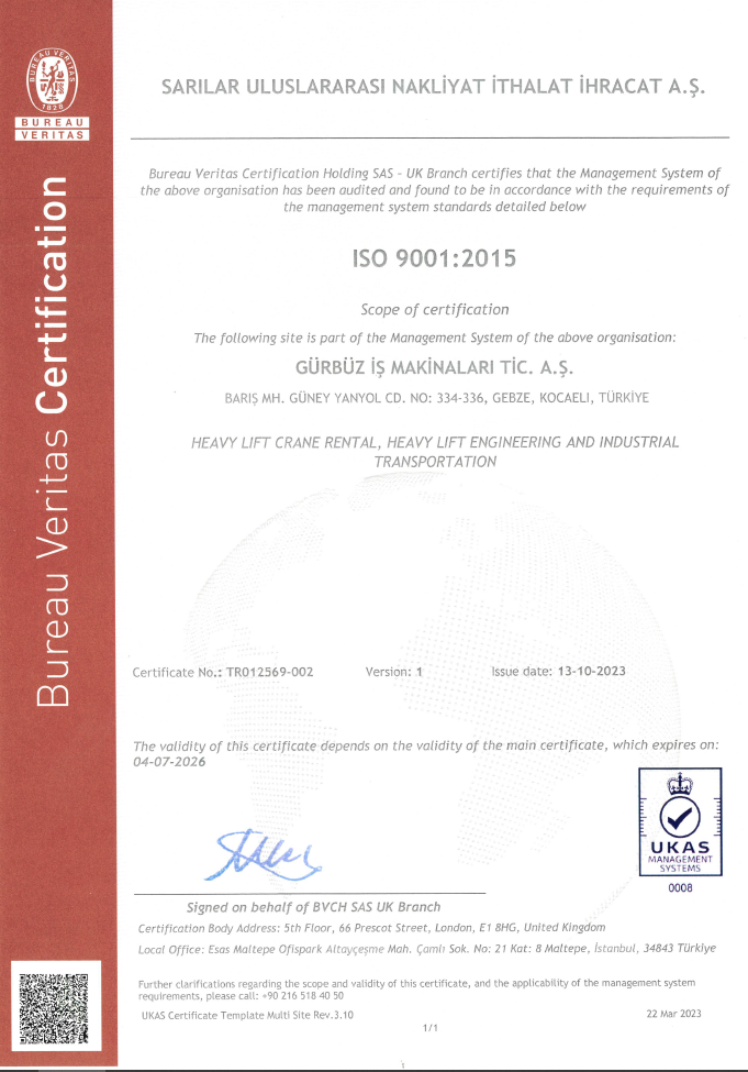 GÜRBÜZ İŞ MAKİNELERİ_ISO9001_2015